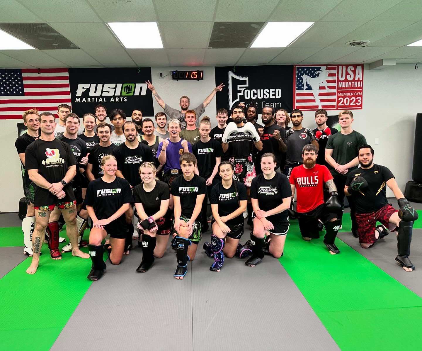 Adult Muay Thai class at Fusion in Bloomington