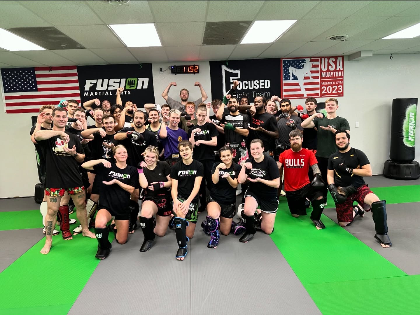 Adult Muay Thai class at Fusion