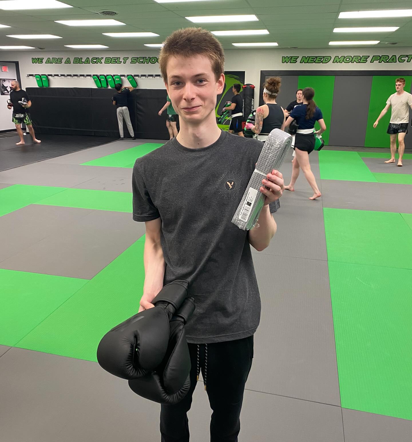 Adult Muay Thai student training