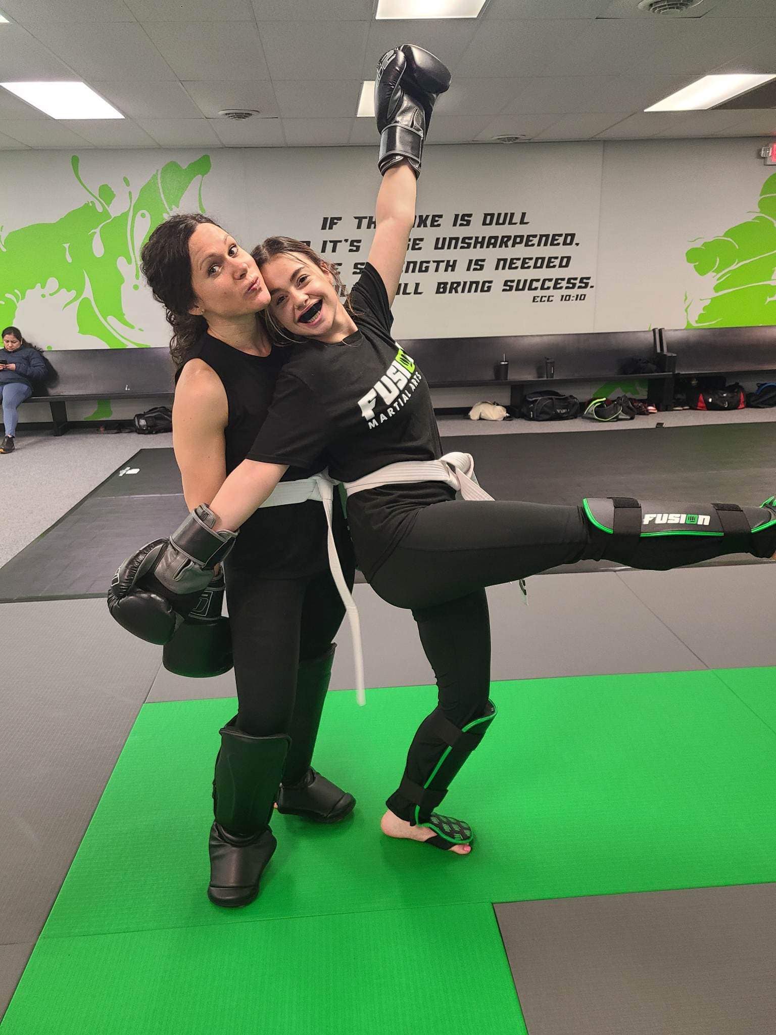 Adult Muay Thai partner sparring