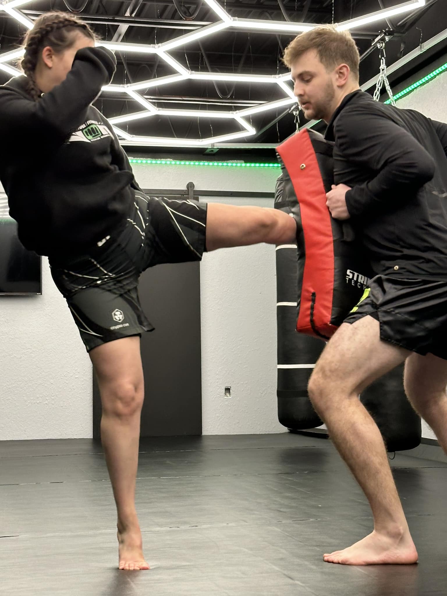 Adult Muay Thai partner training