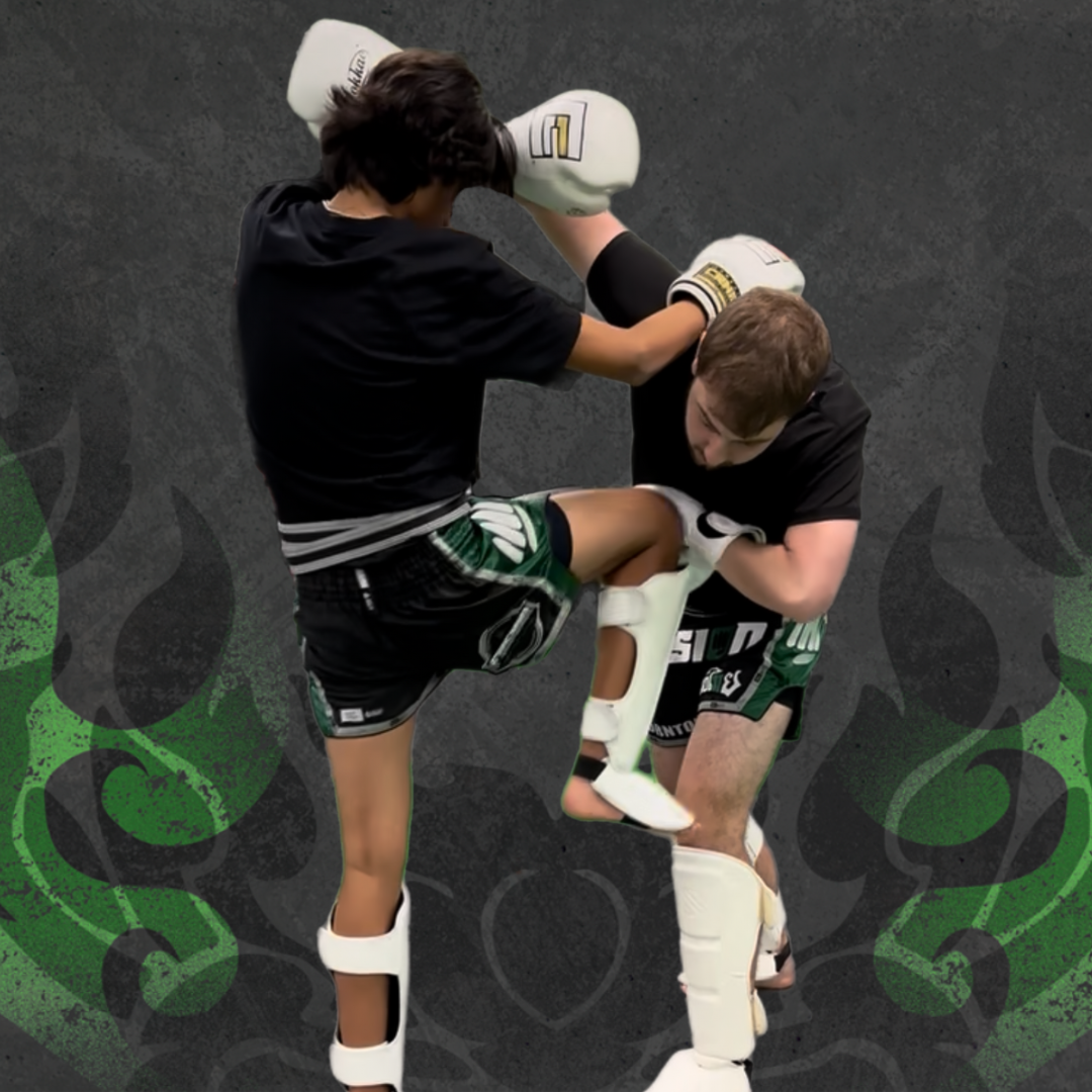 Muay Thai pad work at Fusion Martial Arts