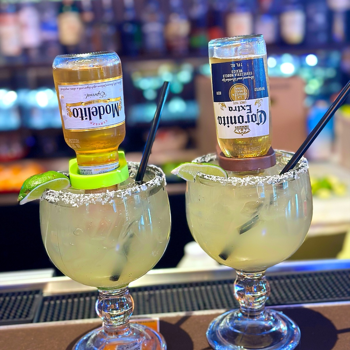 La Sier'rita margaritas with a Coronita on top