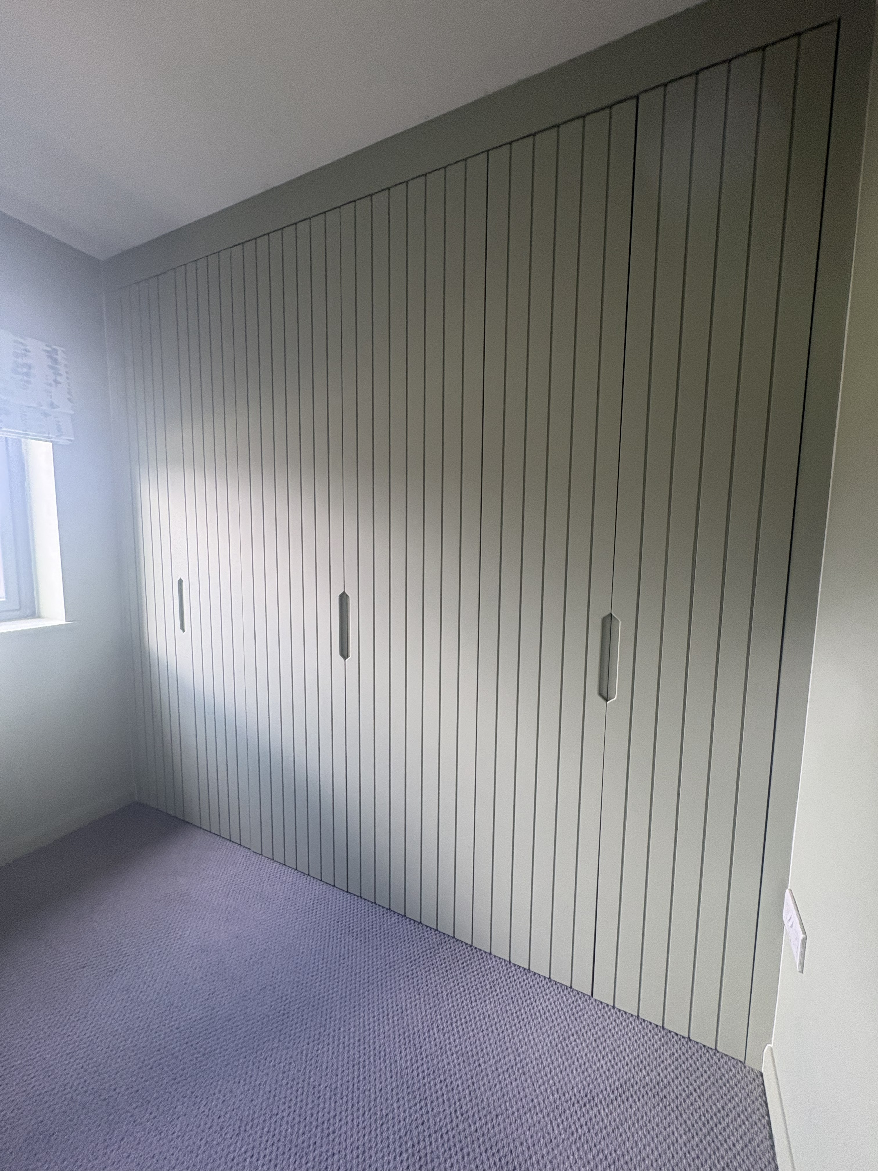 Fitted wardrobe doors angled view