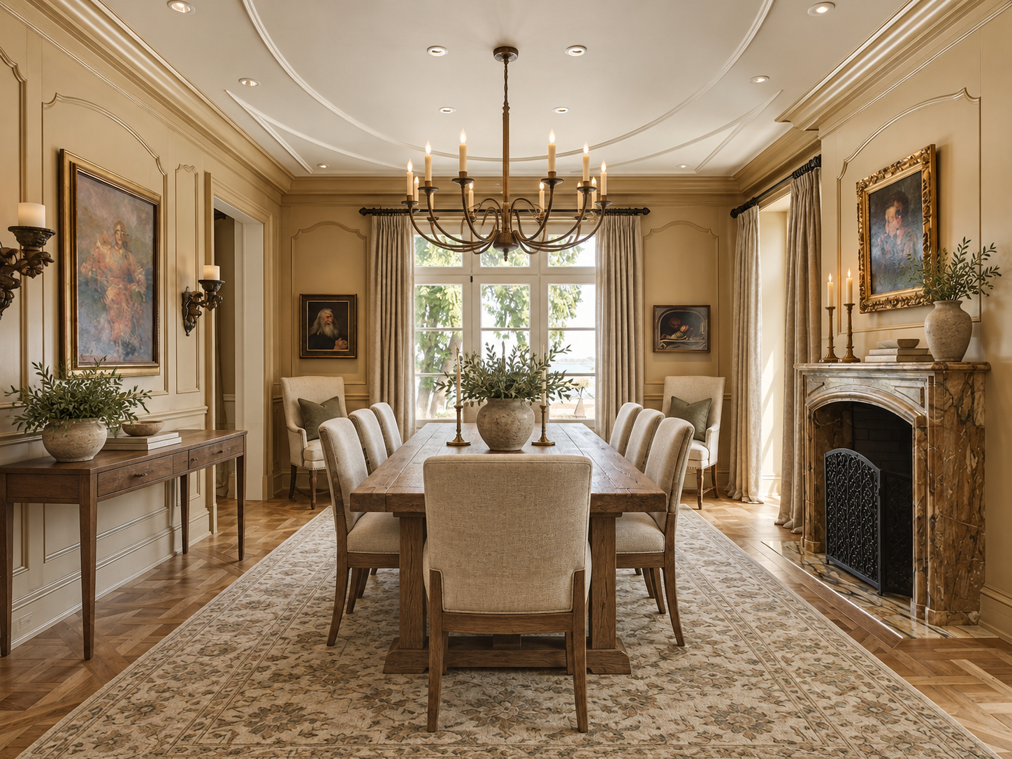 Courtyard Residence dining room
