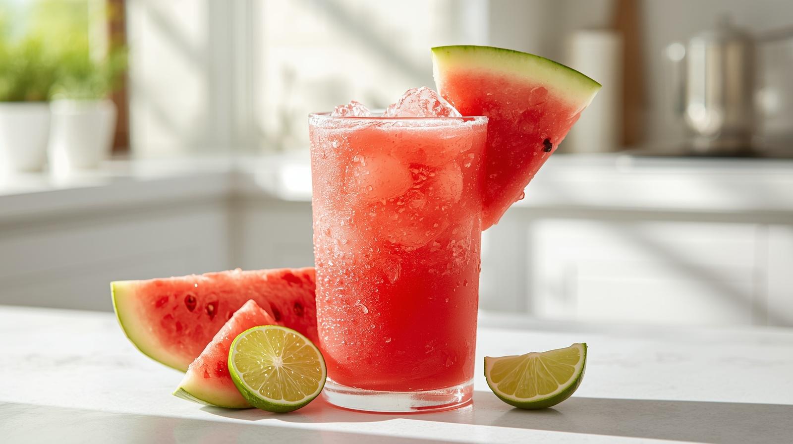 A refreshing watermelon slushie.