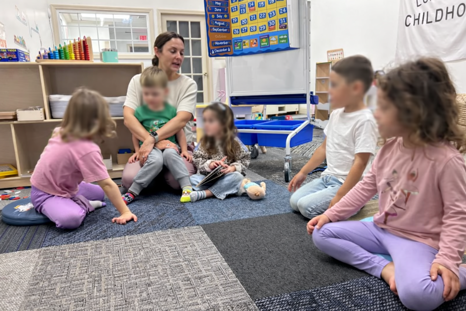Classroom circle discussion with children. Classroom circle discussion with children.