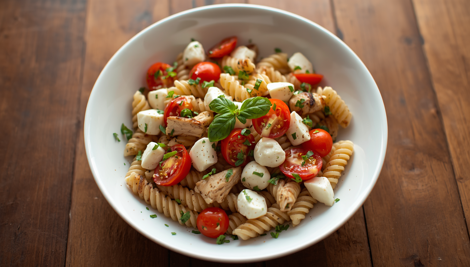 A simple homemade Caprese salad. 