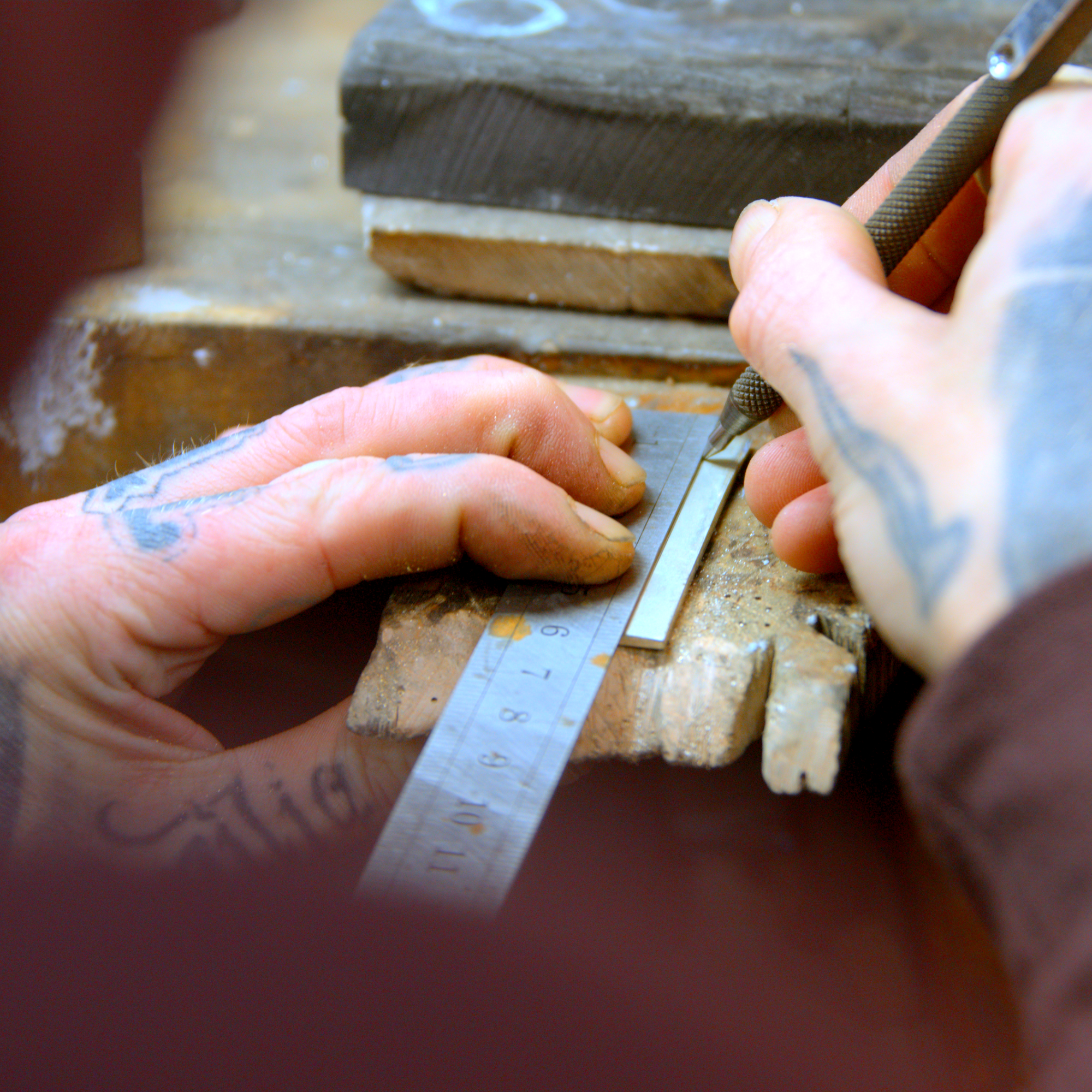 James Marsh at the jeweller's bench