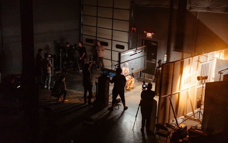 Backstage of video production in Barcelona and Madrid