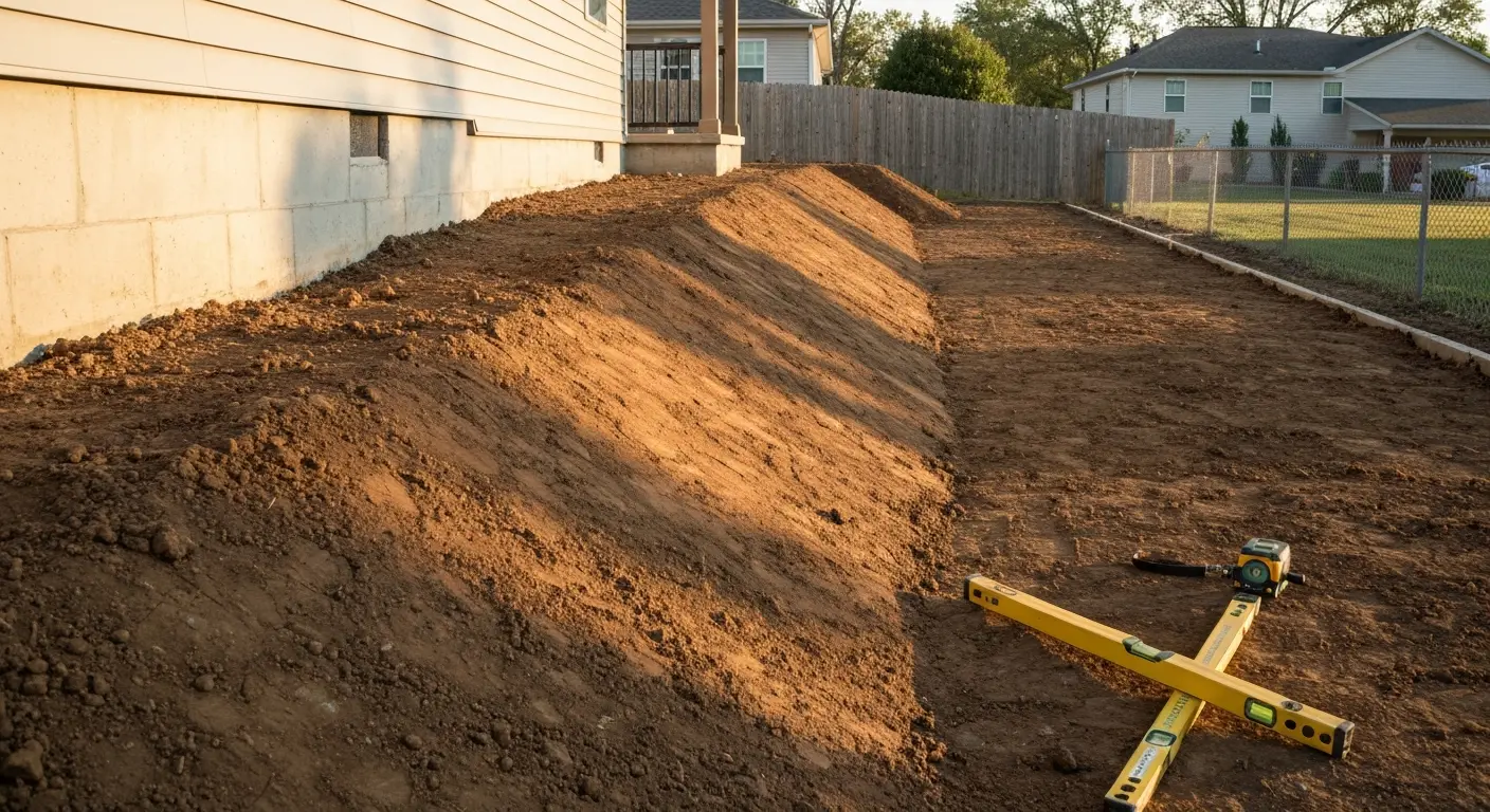 Foundation grading and drainage work