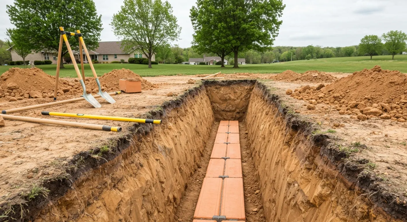 Tile drain repair service in Owensville