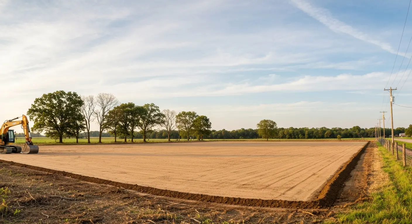 Commercial land clearing site in Owensville