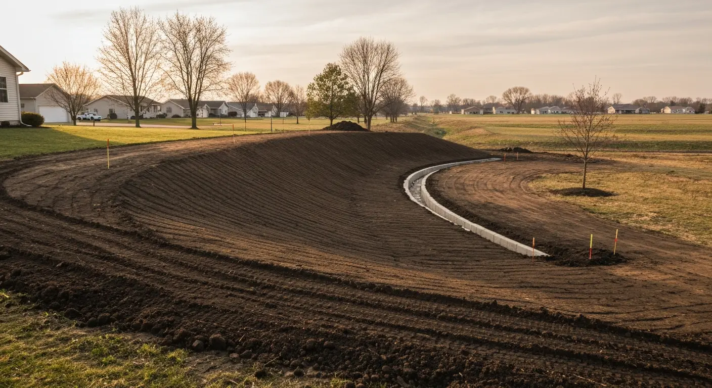 Site grading and drainage work