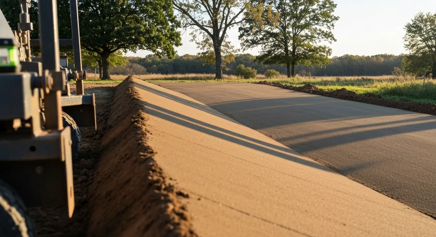 Driveway grading project in Owensville