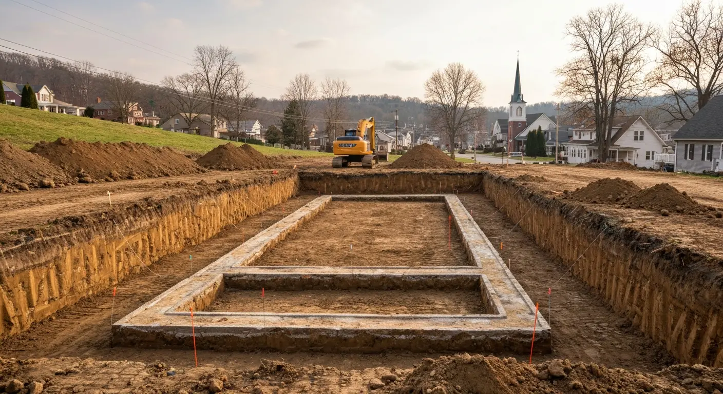 Foundation excavation