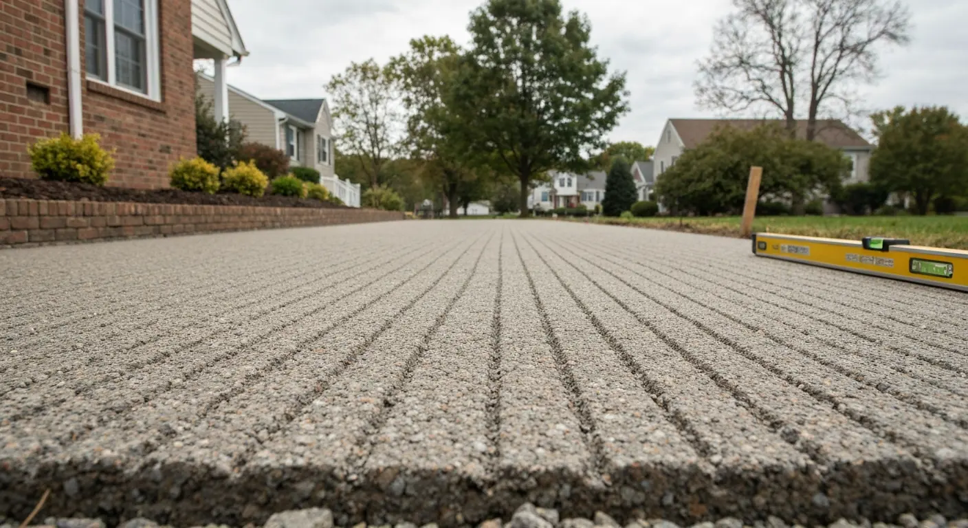 Graded driveway surface