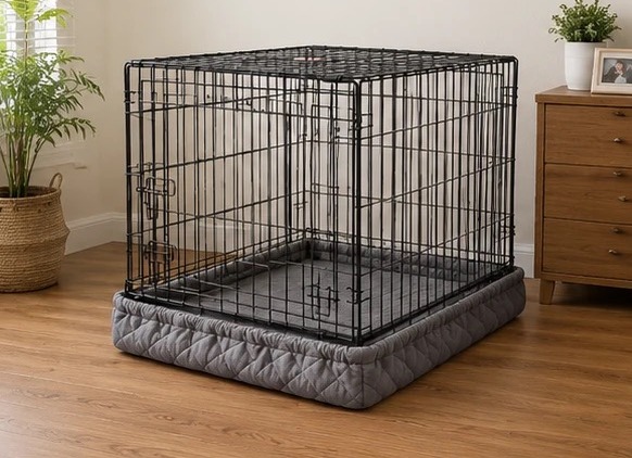 Crate Wrap fitted to the bottom and sides of a crate in a styled room