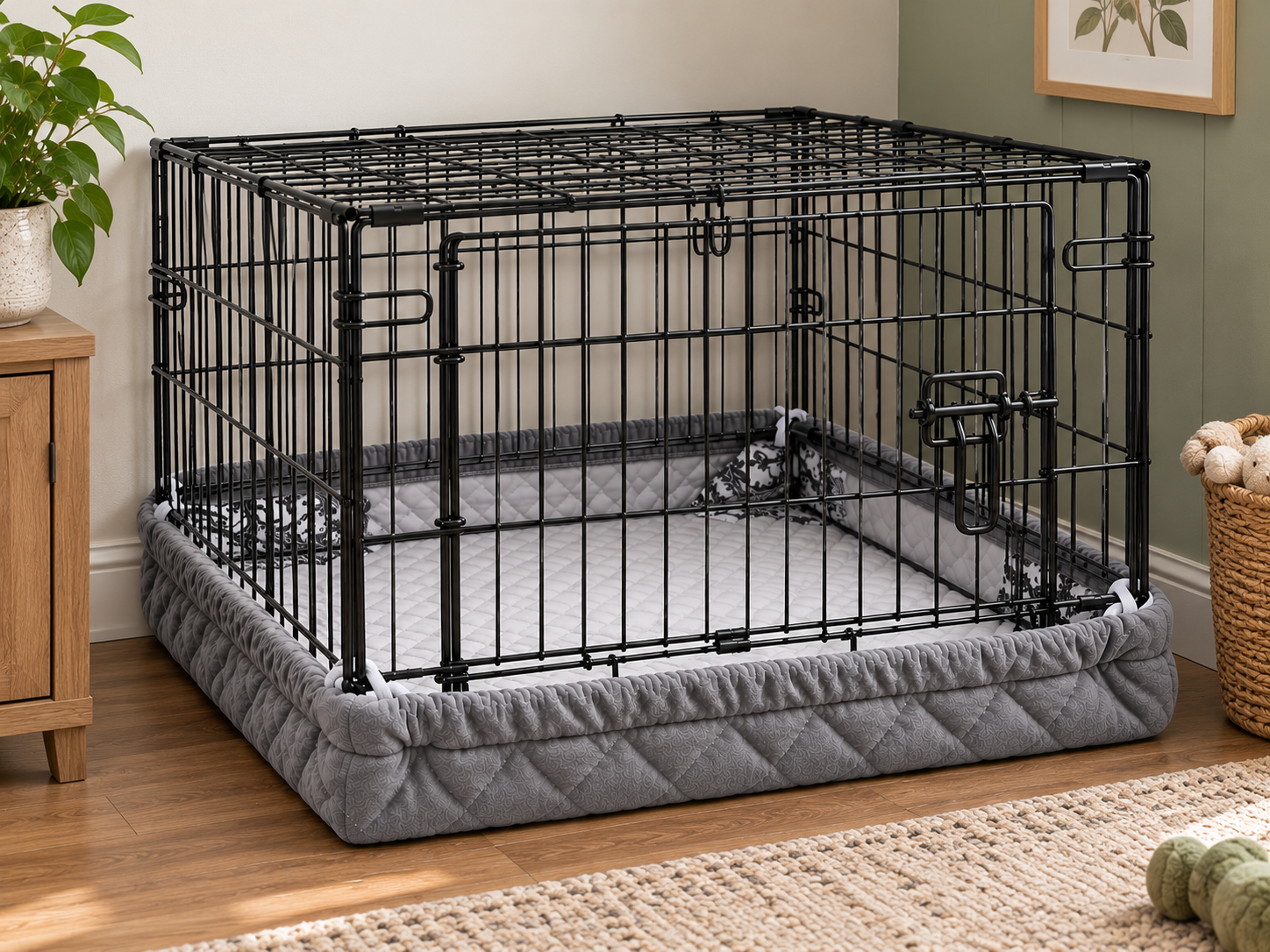 A crate made tidy by Crate Wrap in a bright room