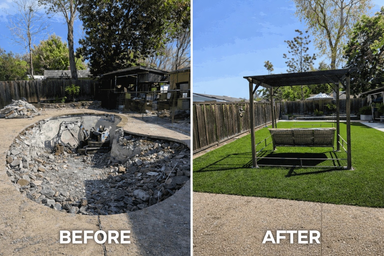 Pool removal project - Judy Philip