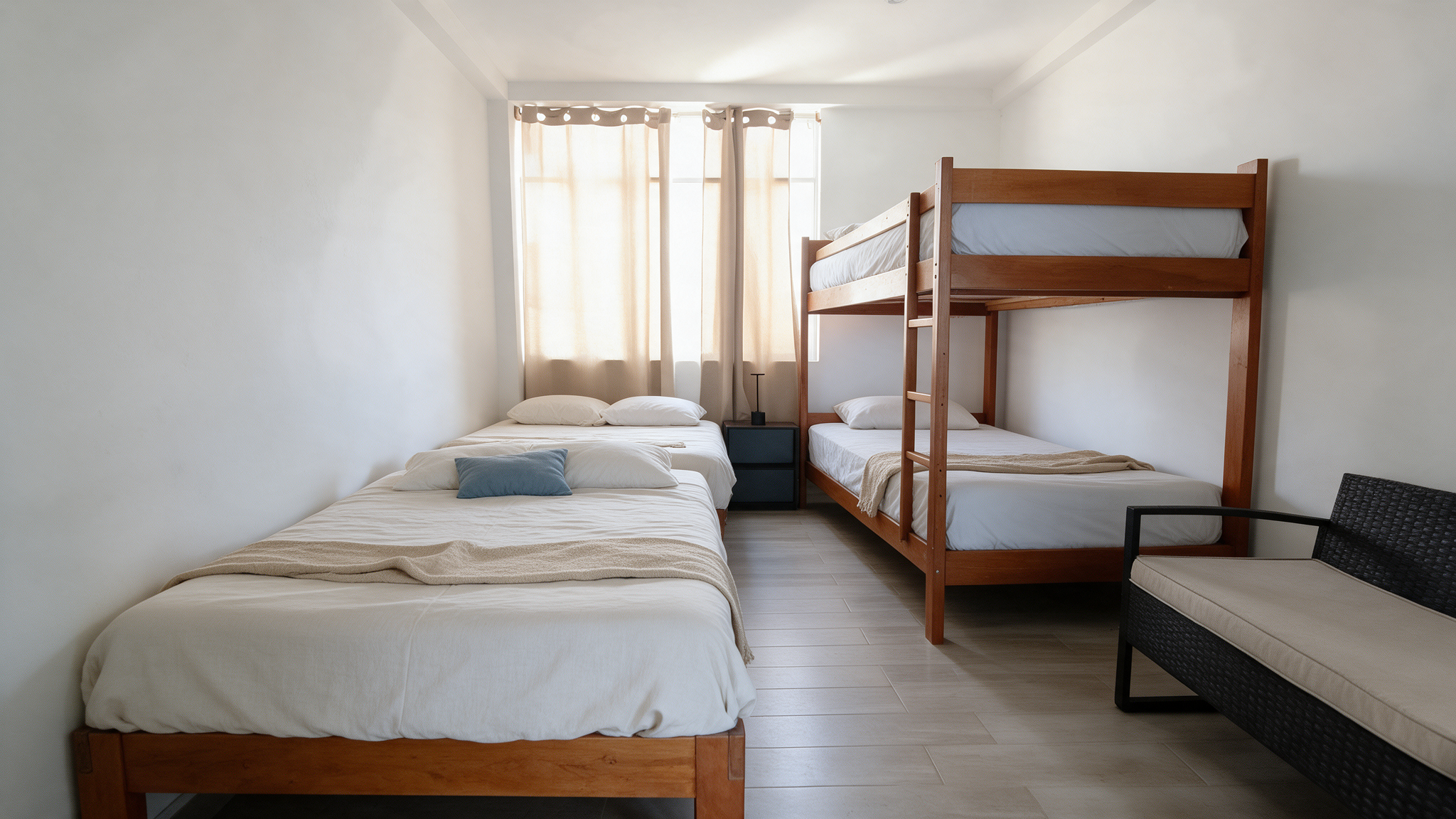 Habitación del Bungalow con Balcón, Casa Mar Zorritos