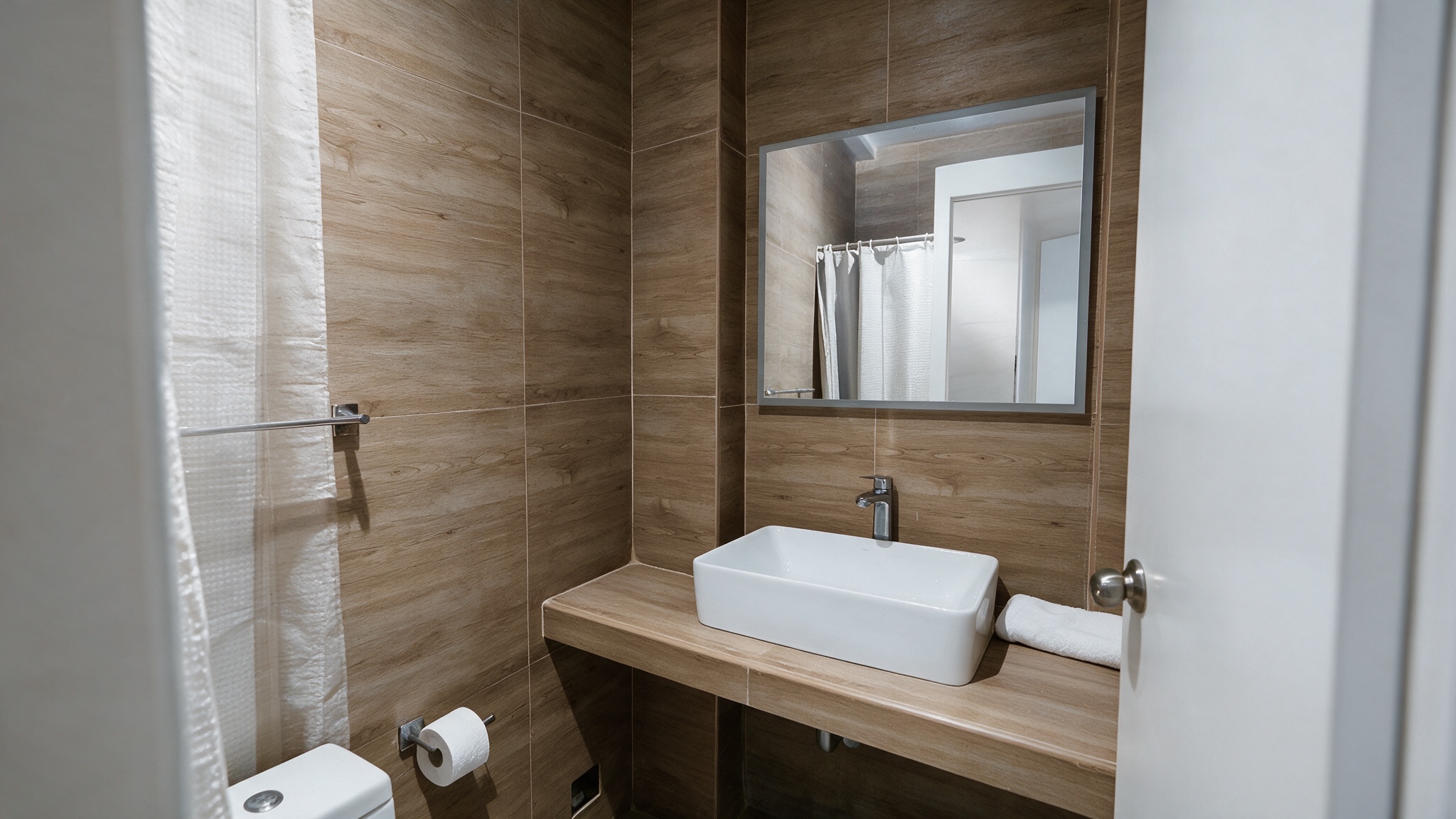 Detalle del baño en Casa Mar Bungalows, Zorritos