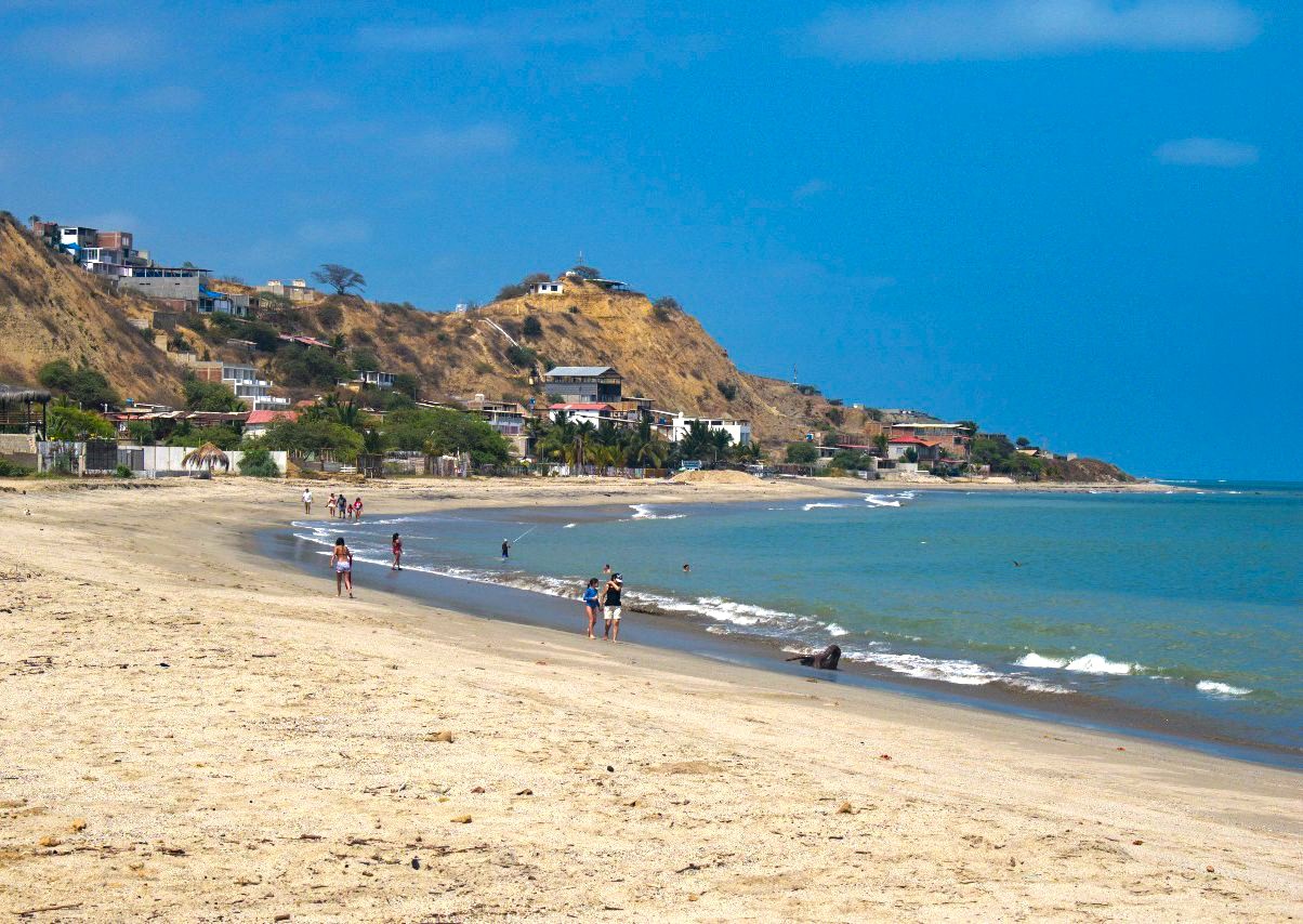 Playa larga y tranquila de Zorritos, Tumbes