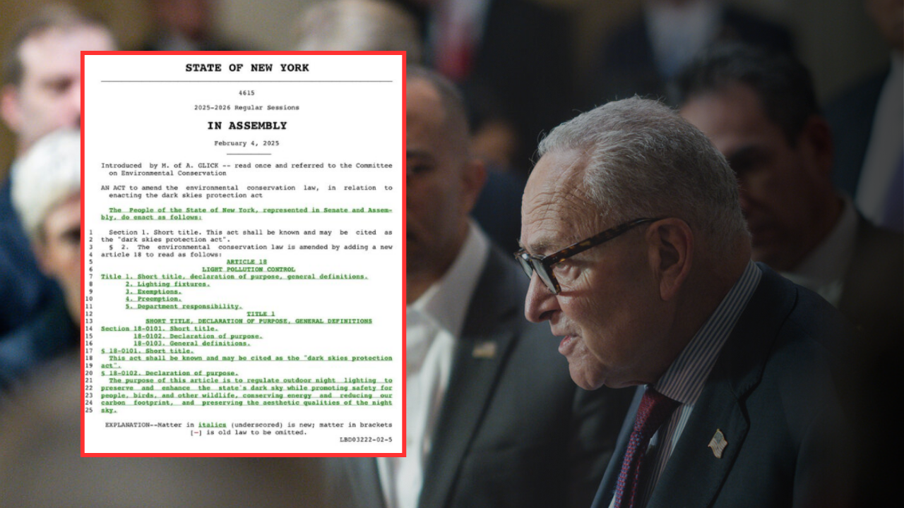 New York "Dark Skies" Bill Sparks Backlash Over Mandatory 11 P.M. Lighting Cutoff