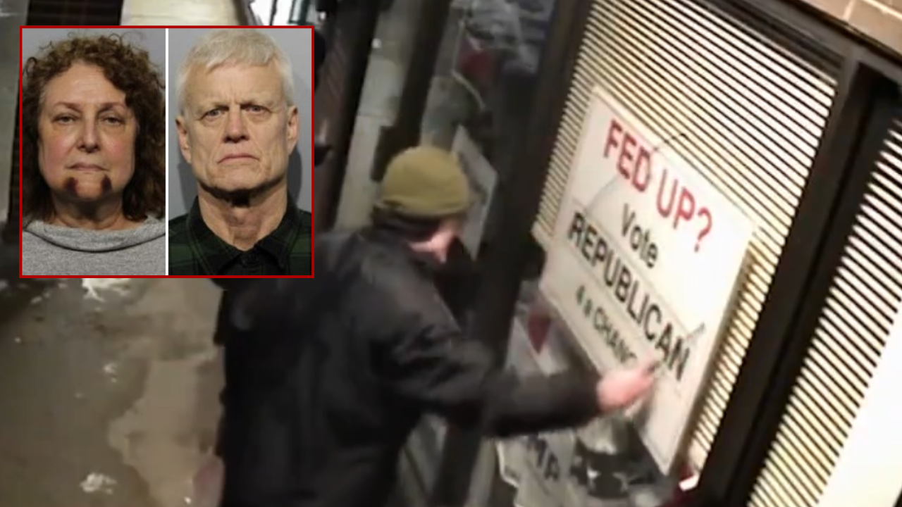 Couple Charged After Drawing Swastikas And Throwing Feces At GOP Office And Charlie Kirk Poster