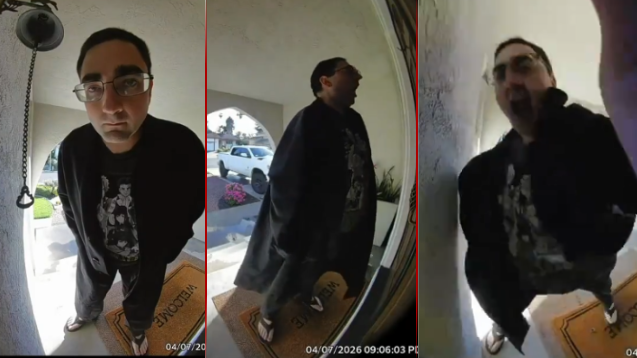 Viral Ring Camera Footage Shows Man Making Threats at Residential Doorstep