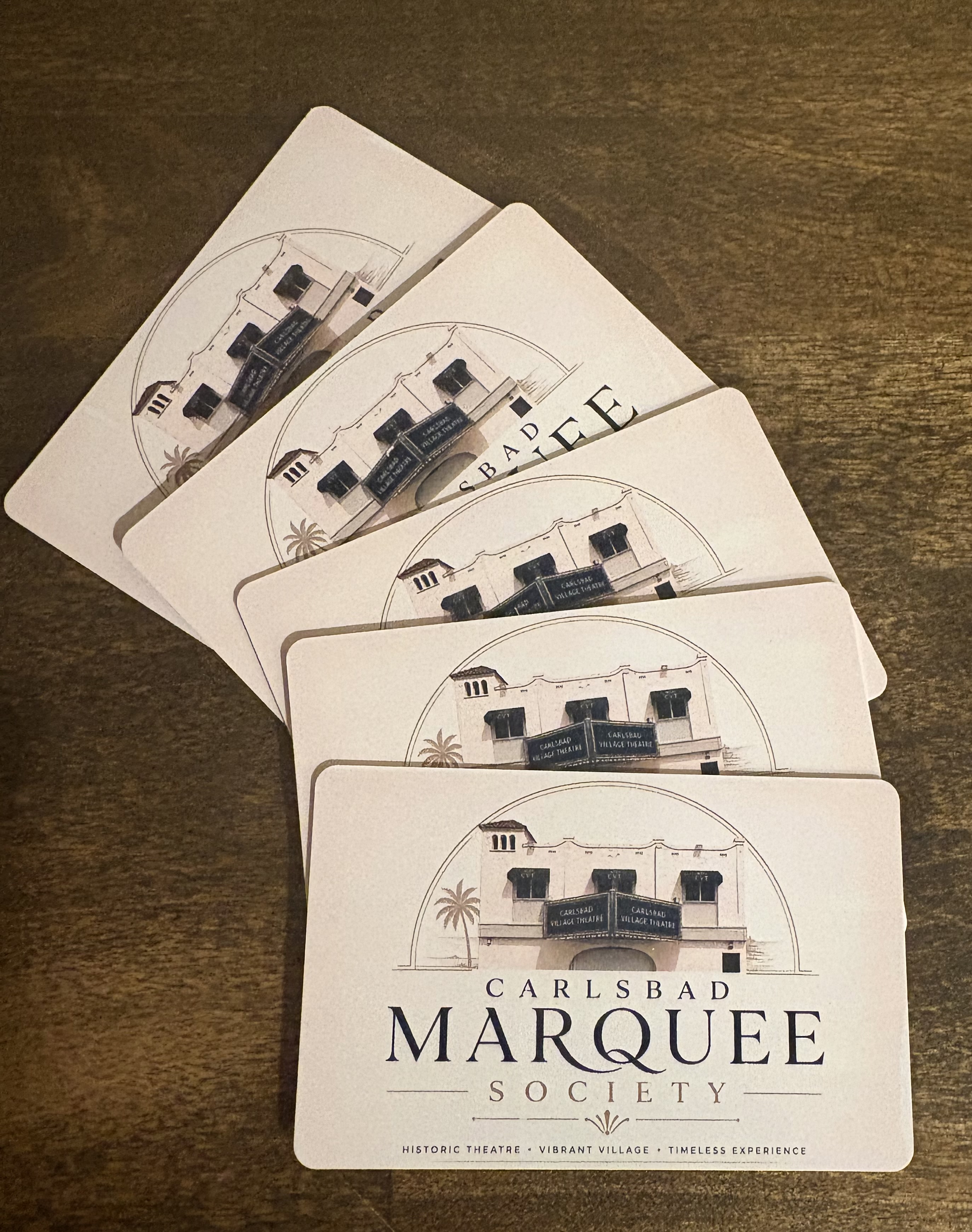 Carlsbad Marquee Society NFC Membership Cards