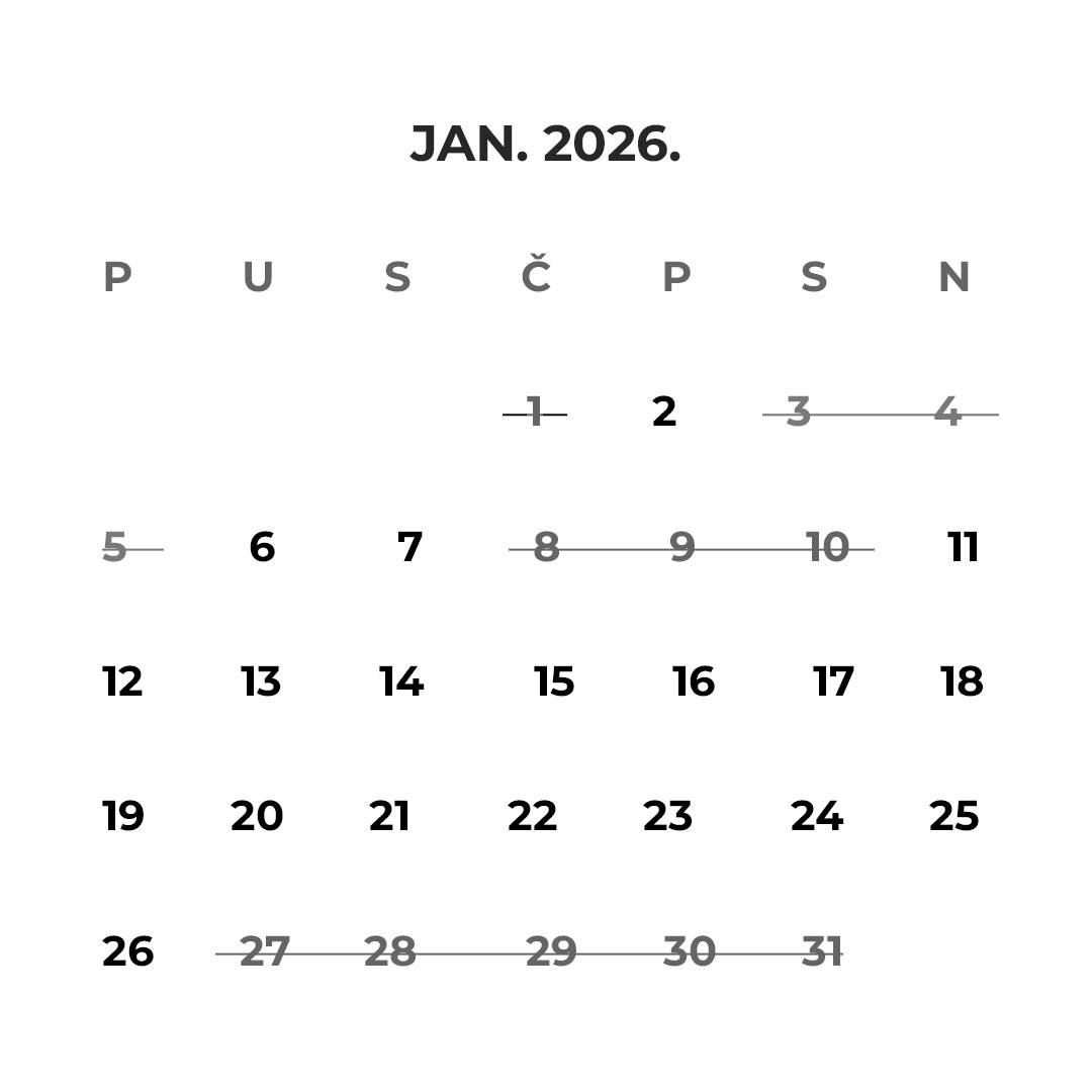 Raspoloživost decembar