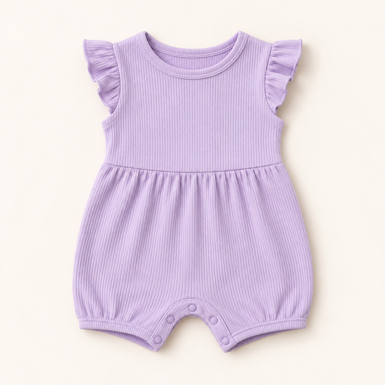 TEST – Lilac Ribbed Baby Romper