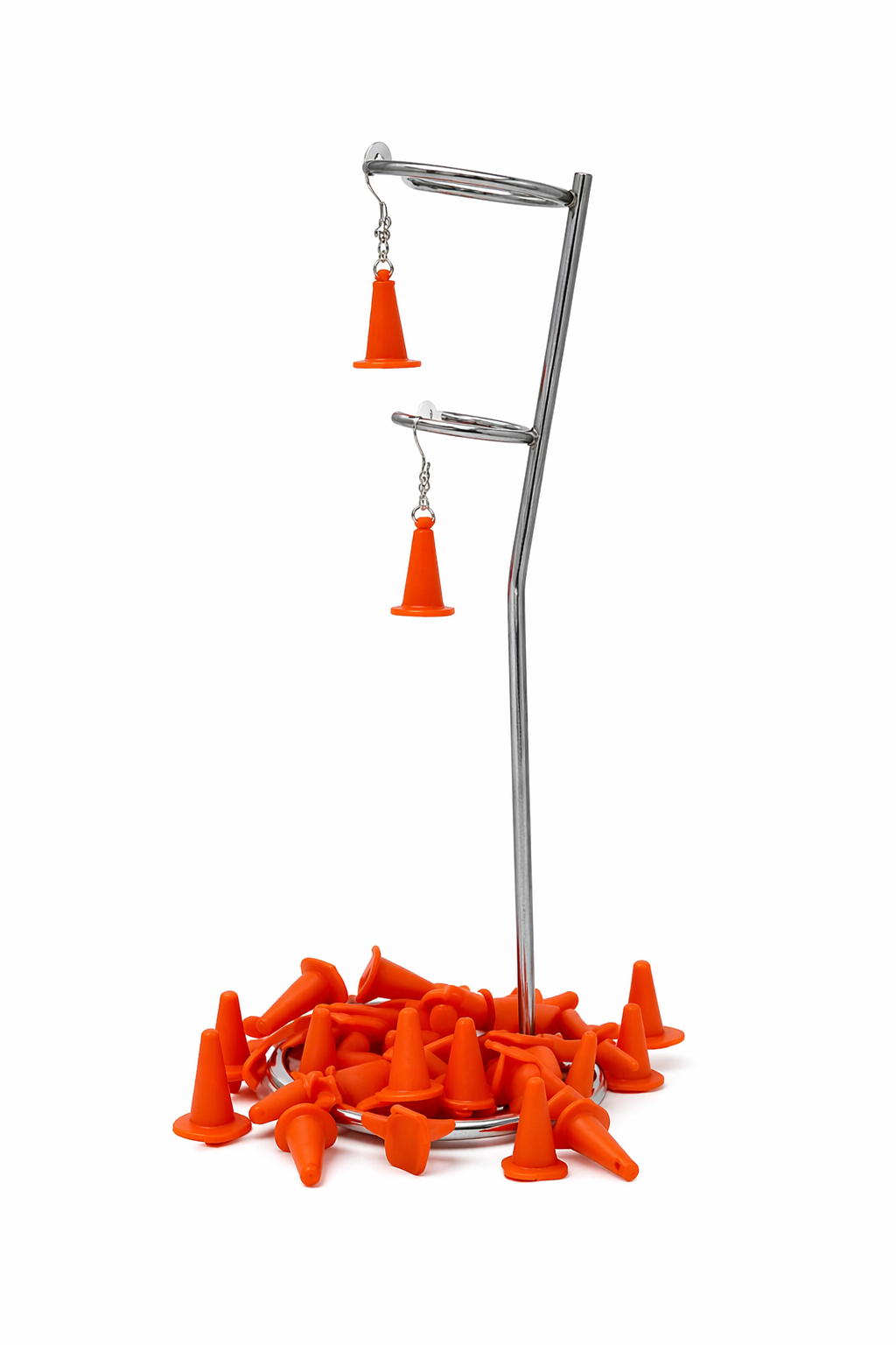 Orange Safety Cone Earrings