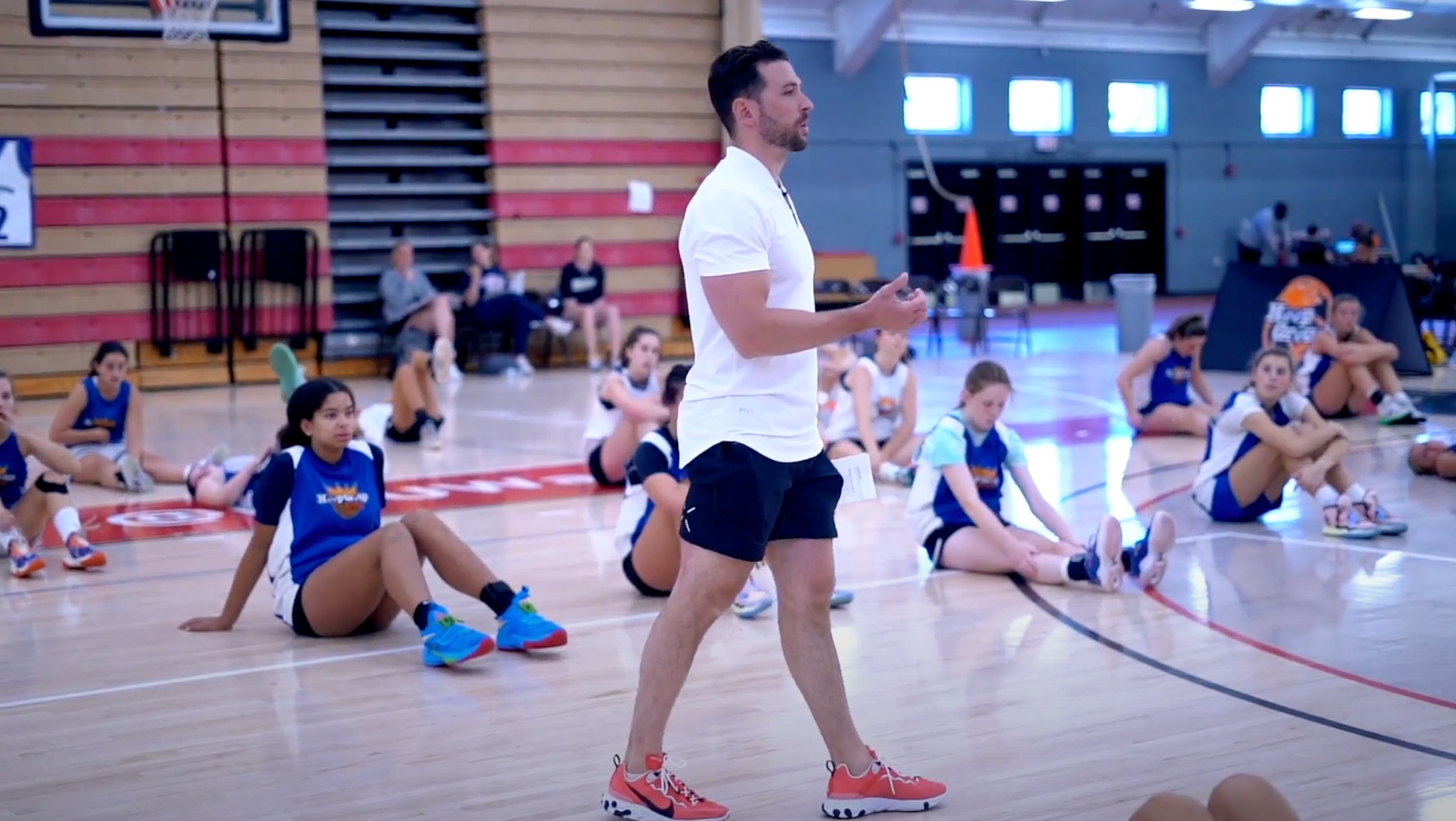 Coach Dan Rendon leading a Varsity House training session