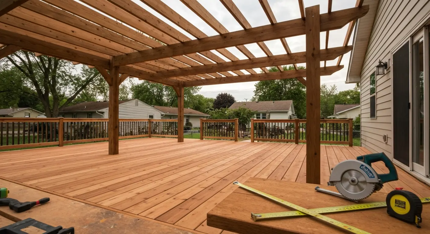 Deck and pergola construction