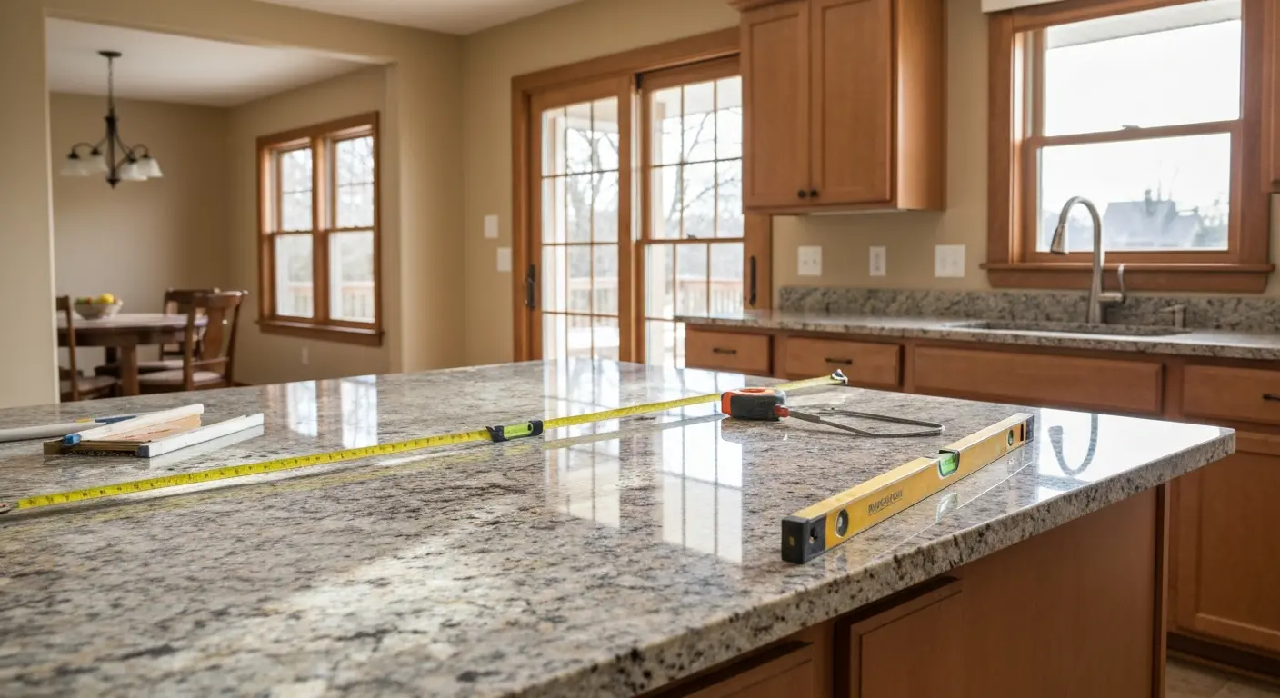 Kitchen countertop installation