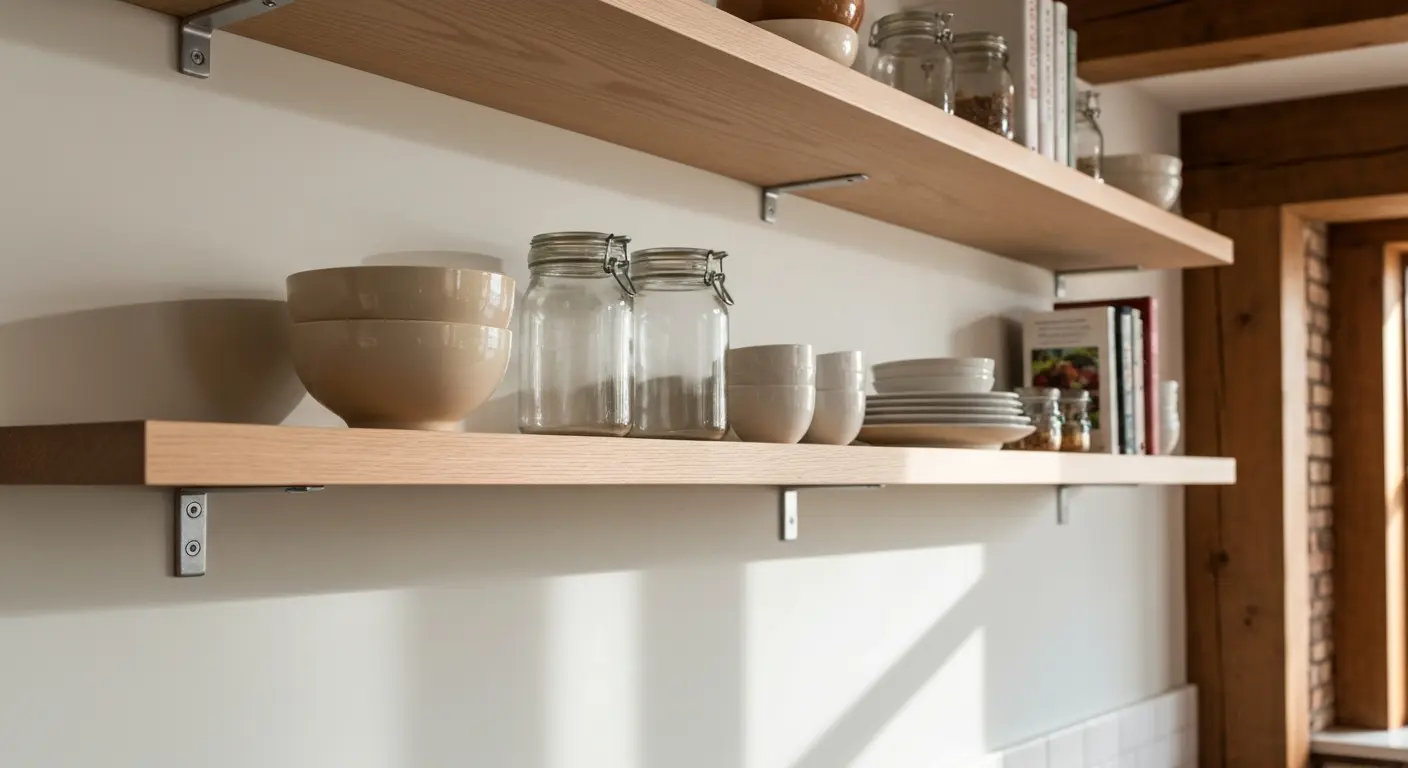 Custom kitchen shelving