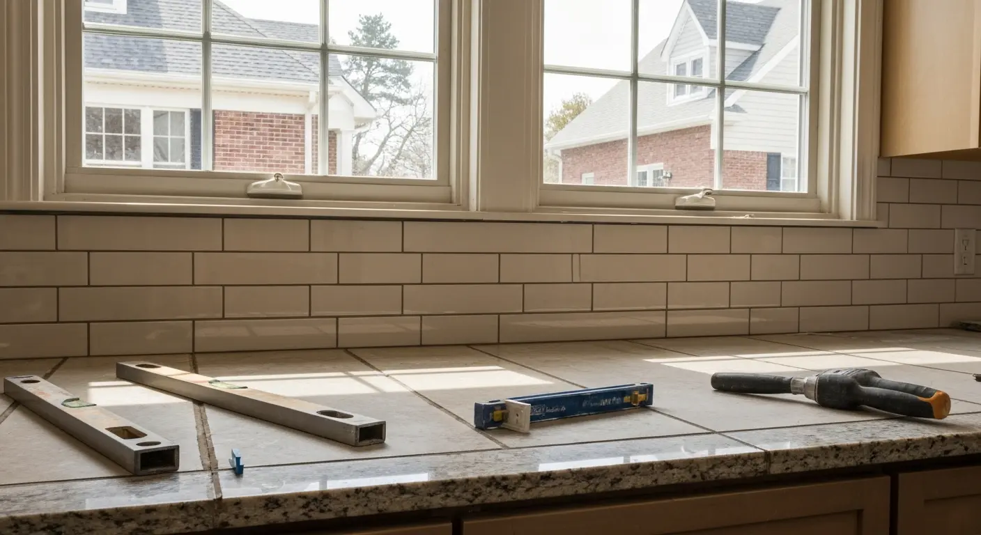 Kitchen countertop installation