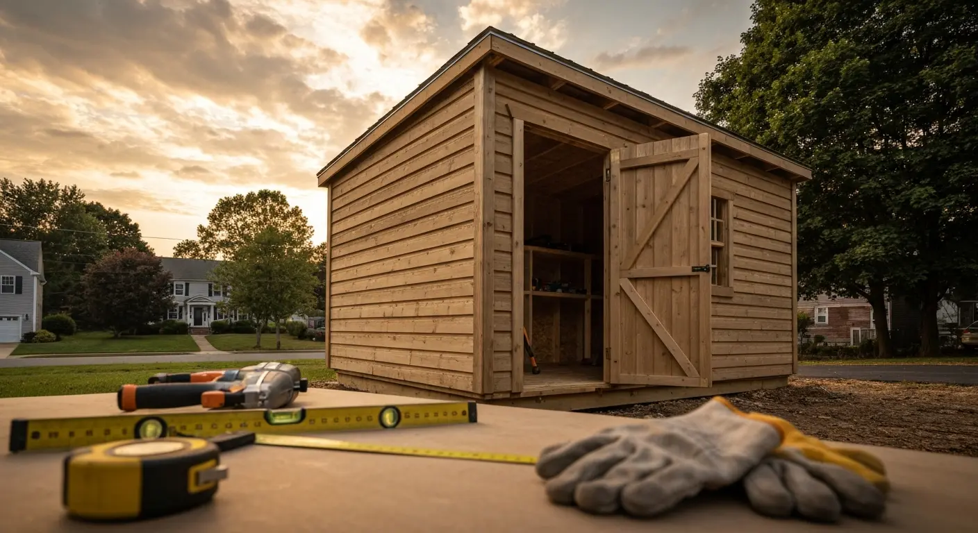 Shed and storage building installation