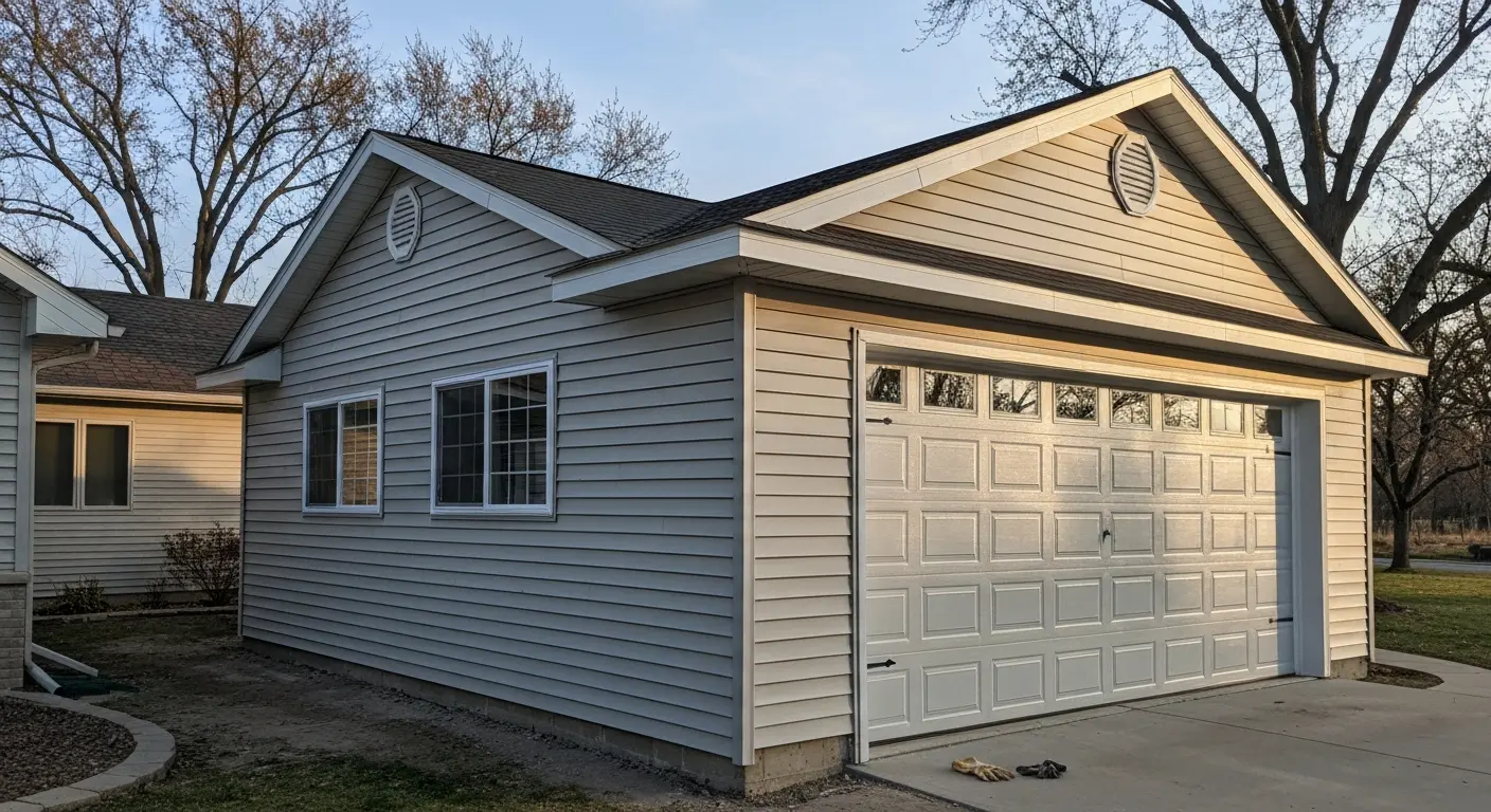 Completed garage structure