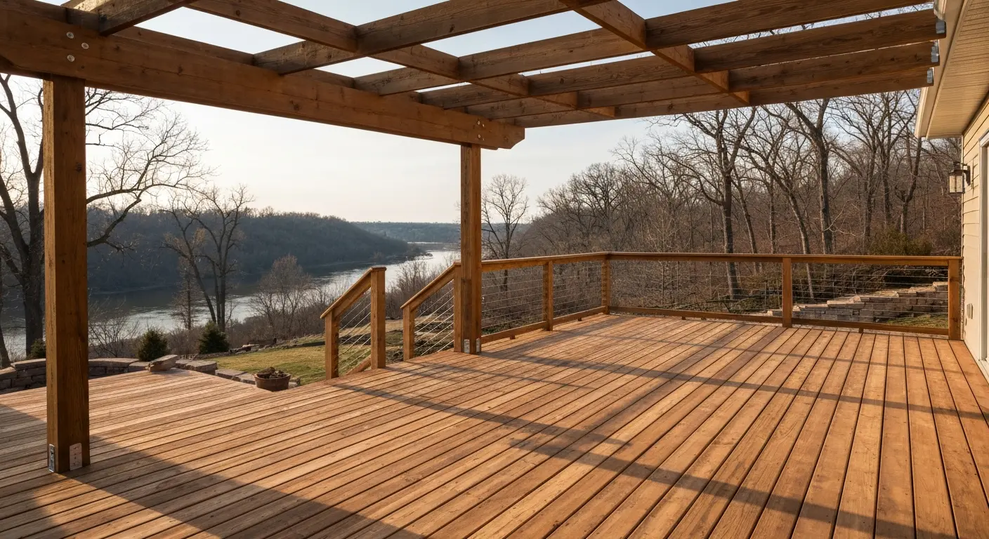 Custom deck and pergola