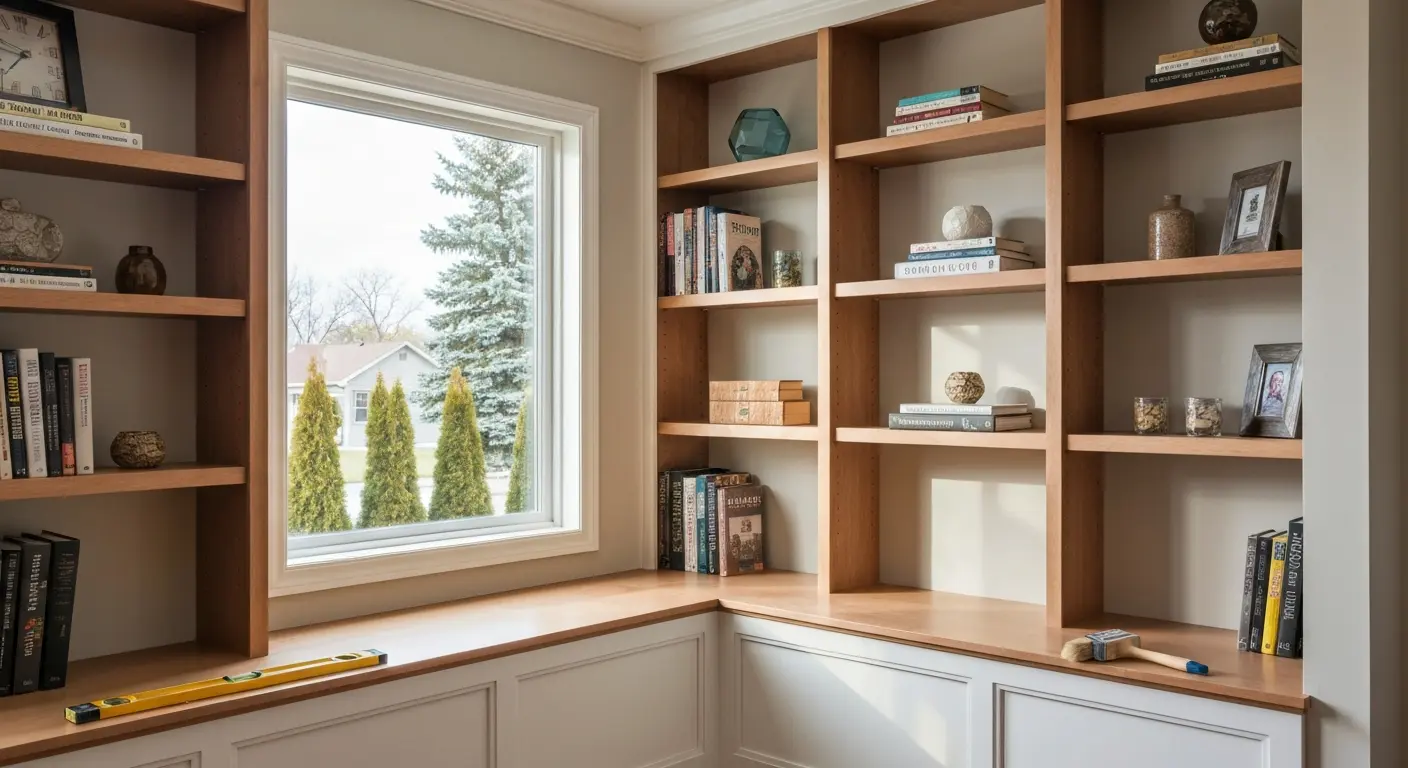 Custom built-in shelving