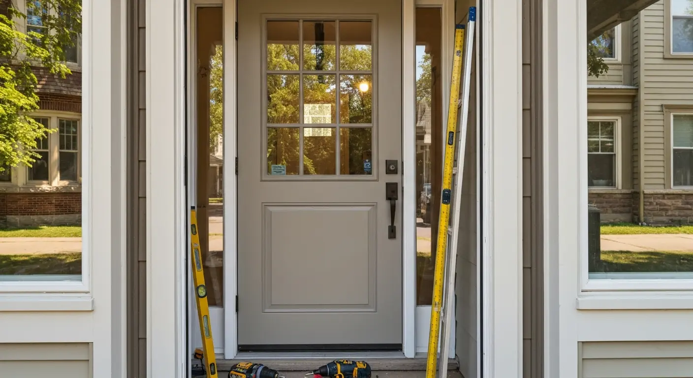 Entry door installation