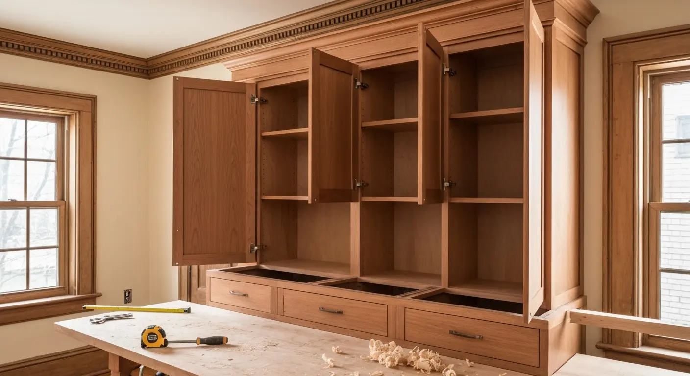 Custom cabinet installation