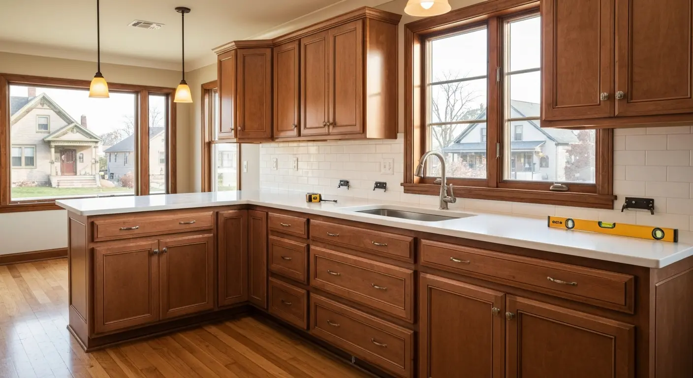 Kitchen cabinet installation project