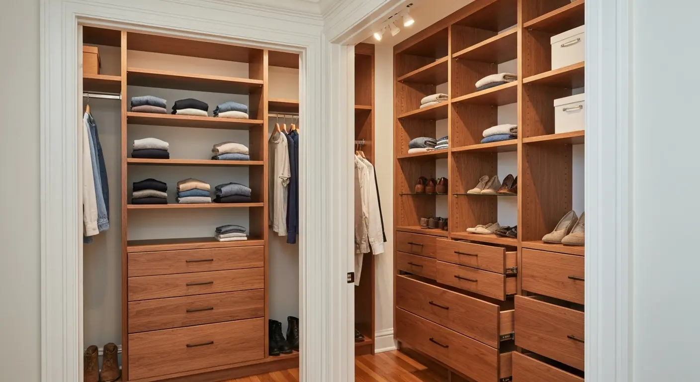 Custom closet organizer system