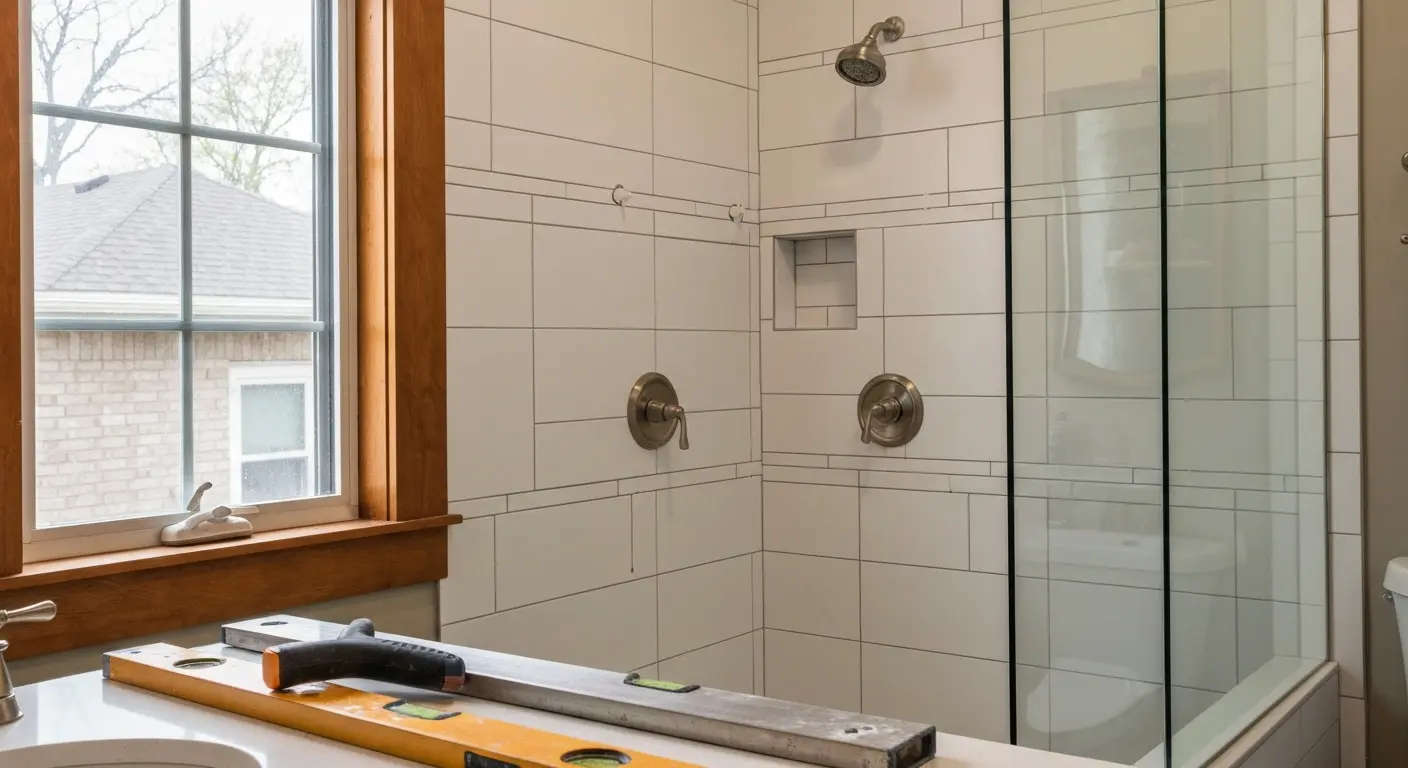 Shower tile installation