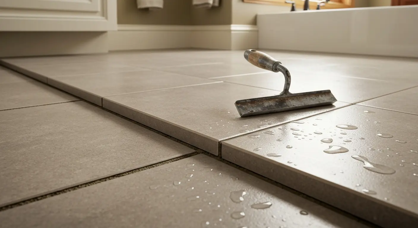 Bathroom floor tile