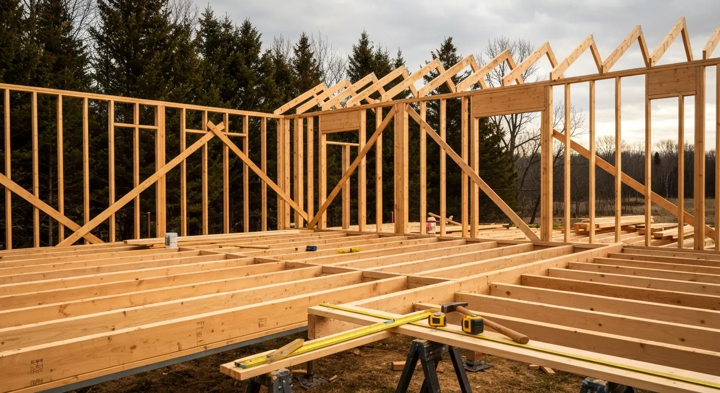 Structural framing and new home construction